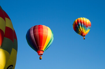 Early morning ascension of hot air ballons