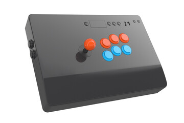 Vintage arcade stick with joystick and tournament-grade buttons