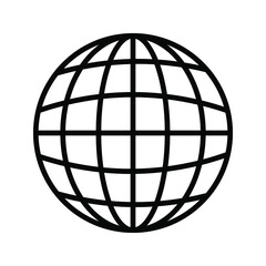 Globe icon, isolated. Flat design.