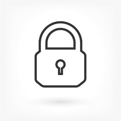 Lock Vector icon . Lorem Ipsum Illustration design