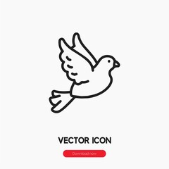 Obraz premium dove icon vector sign symbol