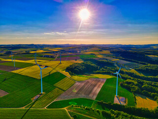 Summer in Germany - This picture shows beautiful countryside of the State Rhineland-Palatinate