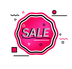 Sale pink  icon.