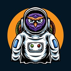 astro owl vector illustration