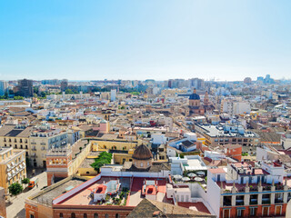 Beautiful panorama of Valencia city. Spain.