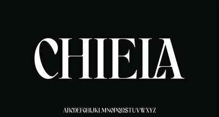CHIELA, luxury modern font alphabetical vector set 