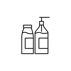 Milk and syrup icon element of coffe icon for mobile concept and web apps. Thin line milk and syrup icon can be used for web and mobile. Premium icon on white background