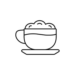 Coffee latte icon element of coffe icon for mobile concept and web apps. Thin line coffee latte icon can be used for web and mobile. Premium icon on white background