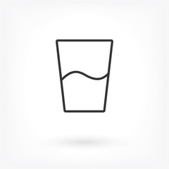 Glass of water icon . Lorem Ipsum Illustration design