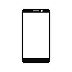 Cellphone with a blank screen. Flat style. Vector illustration of eps 10 web with white background