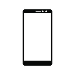 Cellphone with a blank screen. Flat style. Vector illustration of eps 10 web with white background