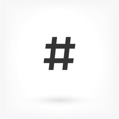 black hashtag icon . Lorem Ipsum Illustration design