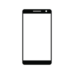 Cellphone with a blank screen. Flat style. Vector illustration of eps 10 web with white background