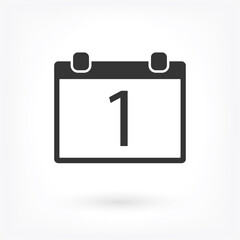 Calendar 1 Icon . Lorem Ipsum Illustration design