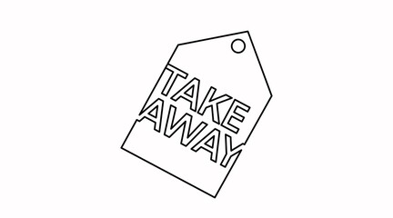 Take away icon vector isolated on white background