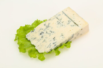 Italian traditional gorgonzola cheese isolated
