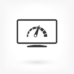 Fototapeta premium laptop acceleration icon vector . Lorem Ipsum Illustration design