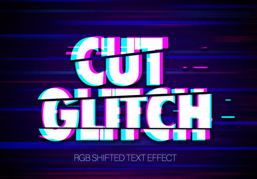 Sliced Glitch text Effect