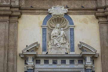 Obraz premium The Palermo Church of Saint Mary of Gesu (Chiesa di Santa Maria di Gesu or Casa professa, 1636) - one of most important Baroque churches in Sicily. Palermo, Sicily, Italy.
