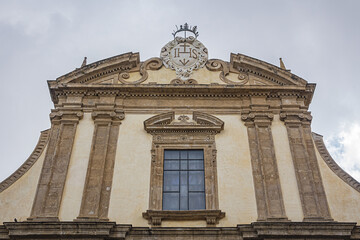 Obraz premium The Palermo Church of Saint Mary of Gesu (Chiesa di Santa Maria di Gesu or Casa professa, 1636) - one of most important Baroque churches in Sicily. Palermo, Sicily, Italy.