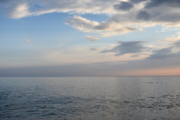 sunset on the sea
