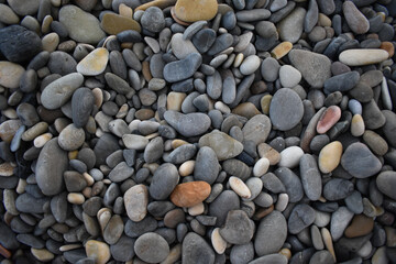 texture of rocks on the beach