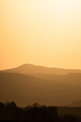 sunset in the mountains