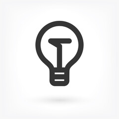 Vector icon bulb 10 EPS . Lorem Ipsum Illustration design