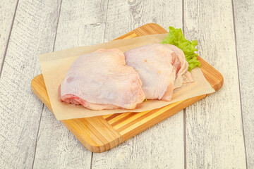 Raw chicken hip for cooking