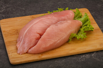 Raw turkey breast for cooking