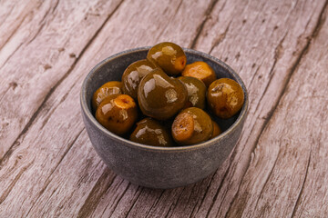 Marinated feijoa in the bowl