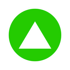 Arrow Up vector icon. This rounded flat symbol is drawn with eco green color on a white background.