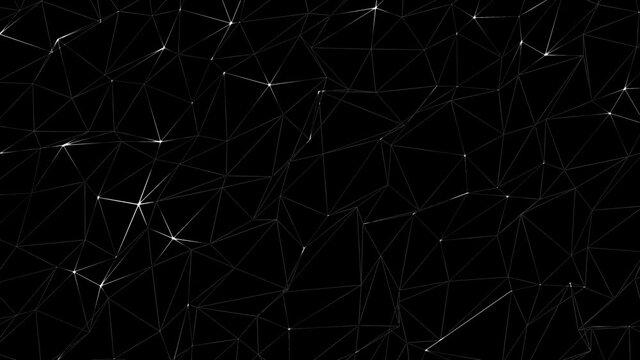 4k abstract animated triangulated background. 3d rendering