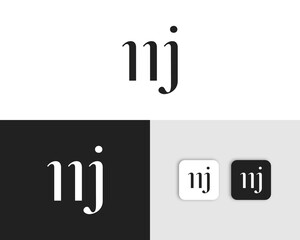 MJ Letter modern,clean and creative logo