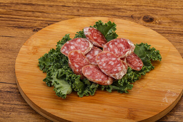 Iberian pork Fuet sausage slices