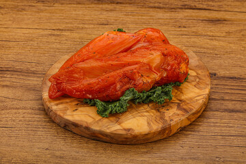 Smoked chicken breast with spices
