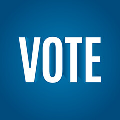 Vote Text, Register to Vote, Vote Sign, Vote Banner, Vector Illustration Background