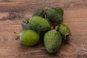 Tropical green sweet fruit Feijoa