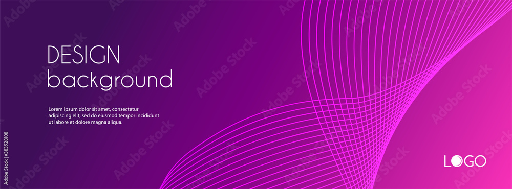 Canvas Prints abstract banner vector template. minimal background with wavy lines for facebook cover