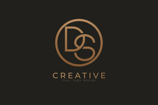 Abstract initial letter D and S logo, usable for branding and business logos, Flat Logo Design Template, vector illustration