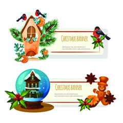 set of christmas labels
