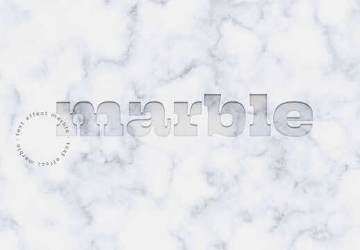 Engraved Marble Text Effect Mockup