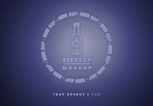 Neon Logo Effect Mockup