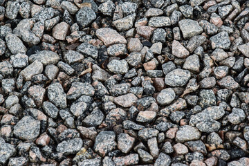 Photos of natural granite stone washed by water