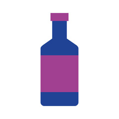 alcohol bottle flat style icon vector design