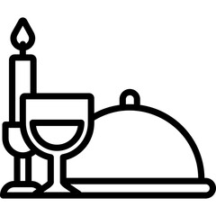 line icon for dinner