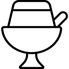 line icon for pudding