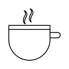 tea cup line style icon vector design