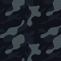 Illustration pattern camouflage with lines and background in blacks colors. © delacroix7