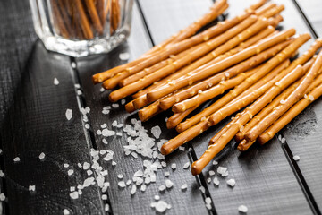 Salty sticks. Crunchy pretzels.